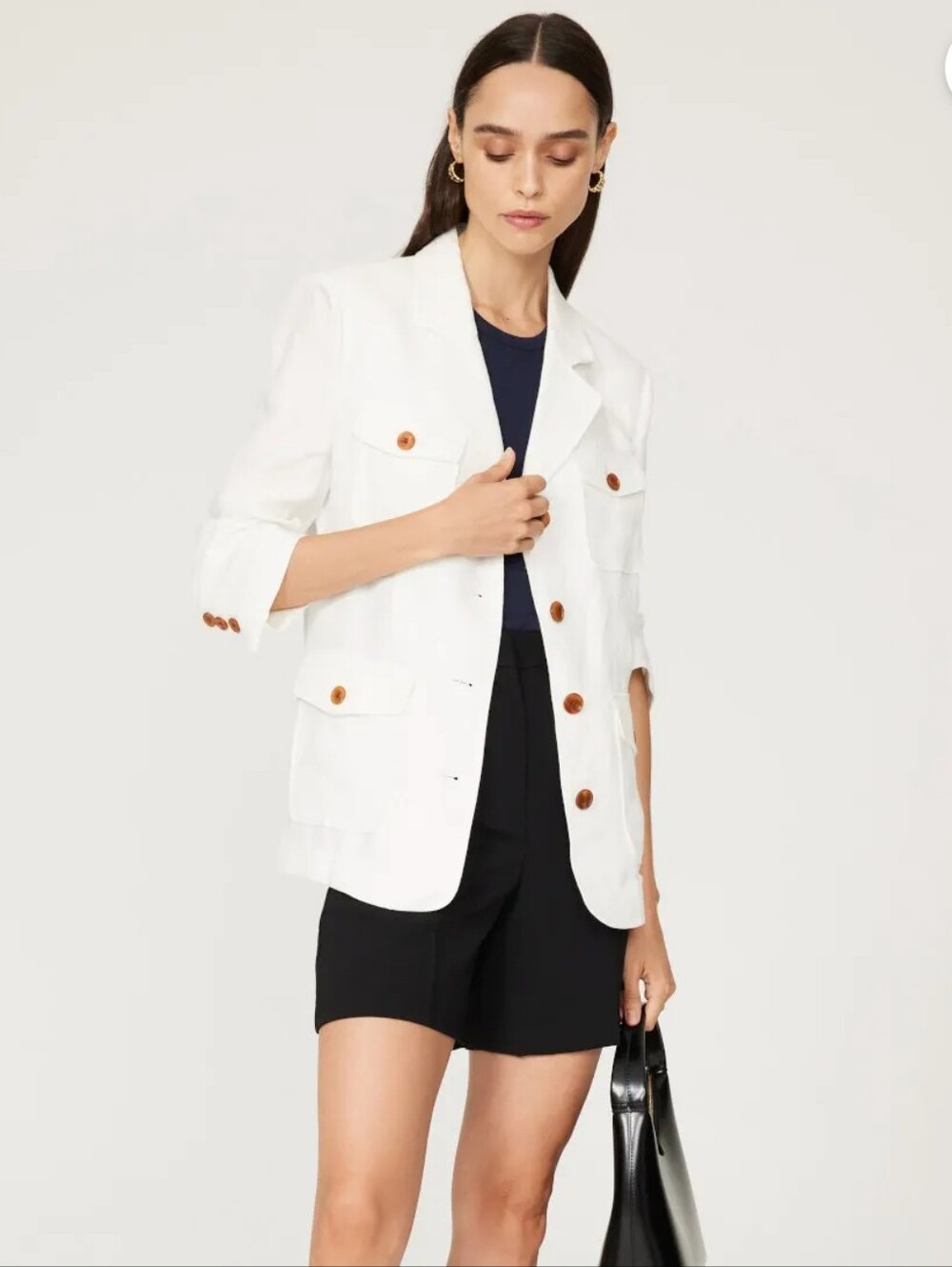 Dunst White Summer Linen Jacket Size S